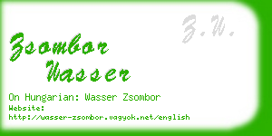 zsombor wasser business card